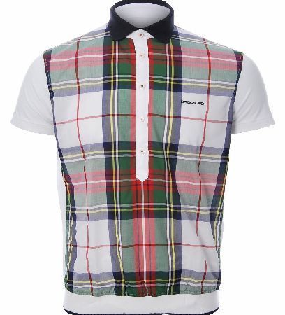DSQUARED2 Check Polo Shirt With Jersey Short