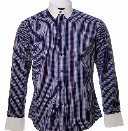 Check Shirt With Contrasting White