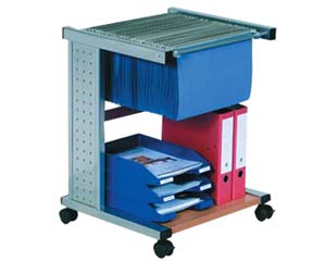 Dual lever filing trolley 40 files