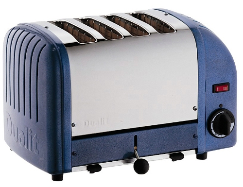 4 Slot Metallic Blue Toaster