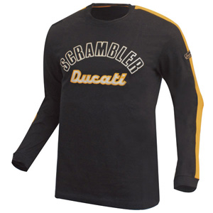 ducati Scrambler l/slv T-shirt - Black