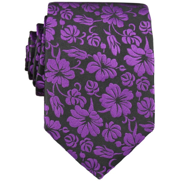 black floral tie. Black Canberra Floral Tie