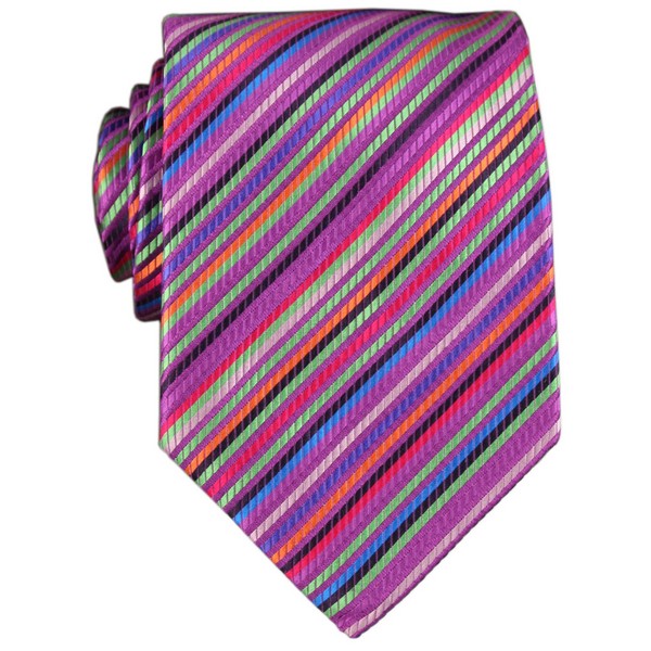 Duchamp Honesty Platinum Stripe Tie by