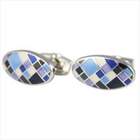 Duchamp Myosotis Retro Squares Cufflinks by
