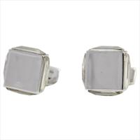Duchamp Silver Vincenzo Crystal Cufflinks by