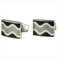 Duchamp White Cosmic Wave Cufflinks by