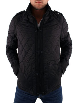 Duck and Cover Black Aquatic Quilted Jacket