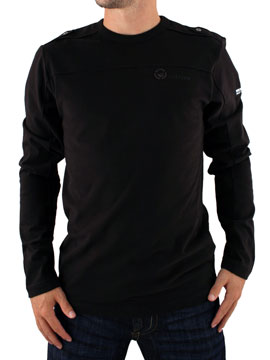 Duck and Cover Black Secure Long Sleeve Top
