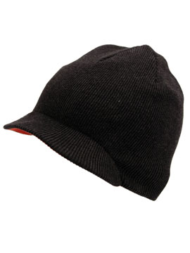 Duck and Cover Grey/Red Brake Reversible Beanie