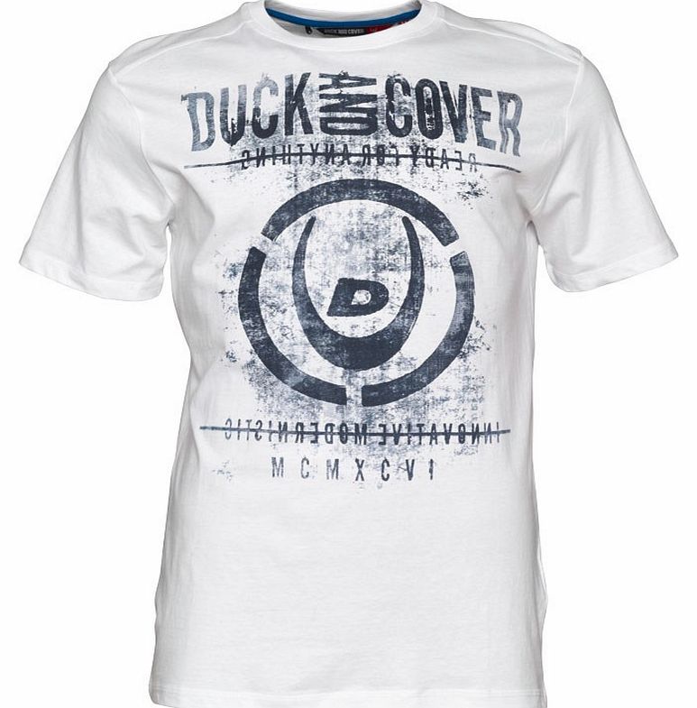 Duck and Cover Mens Argento T-Shirt White