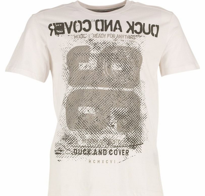 Duck and Cover Mens Gluck T-Shirt White