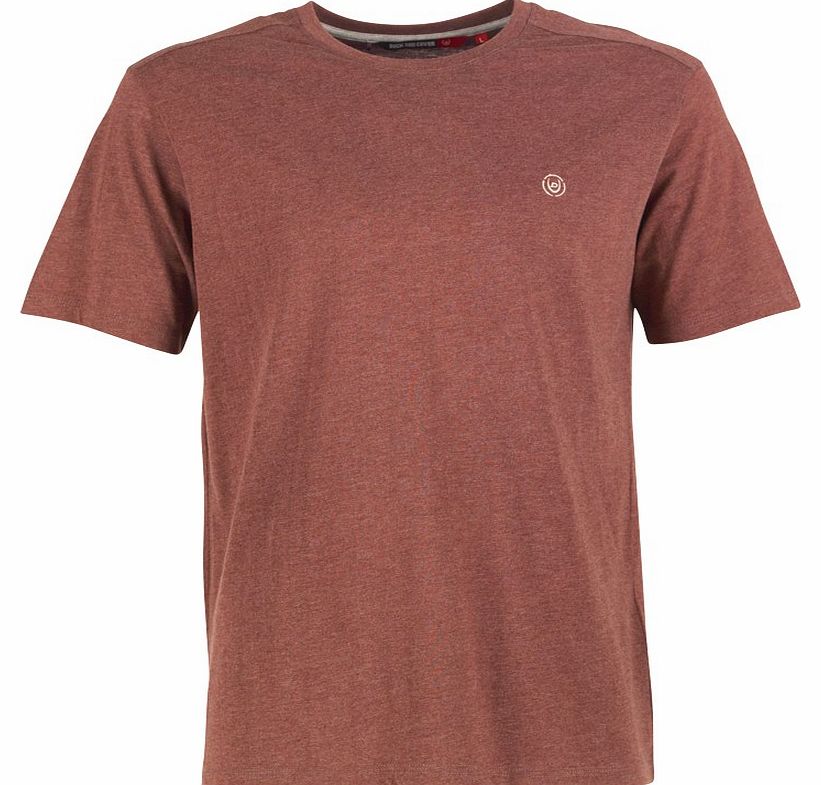 Duck and Cover Mens Port T-Shirt Oxblood Marl