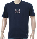 Navy T-Shirt with Sewn Logo