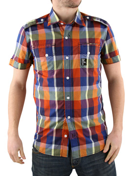 Duck and Cover Rust Perry Short Sleeved Shirt