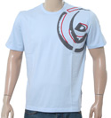 Duck and Cover Sky Blue T-Shirt with Grey and Red Logo