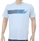Duck and Cover Sky Blue T-Shirt with Velour Design