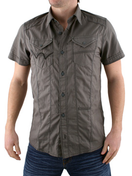 Duck and Cover Slate Cyber Short Sleeved Shirt
