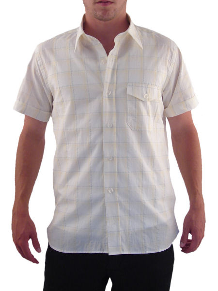 Duck and Cover White Athens Check Shirt