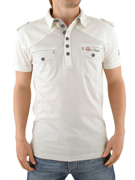 Duck and Cover White Bow Polo Shirt