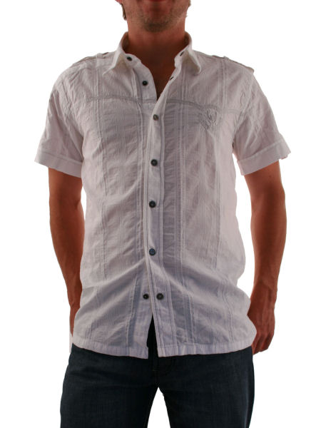 Duck and Cover White Grafton Short Sleeved Shirt