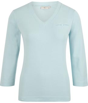 Egg Pocket Detail V-Neck T-Shirt