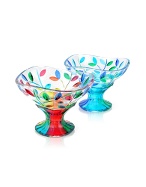 Due Zeta San Marco - Hand Decorated Murano Glass Dessert Bowl
