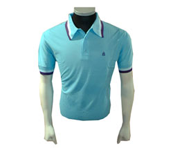 Crown logo tipped collar/cuffs polo