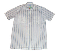 Short sleeved 2 pocket tri-stripe shirt