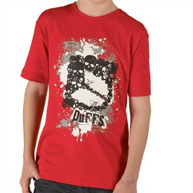 Duffs Junior 2 Skulls T-Shirt Red