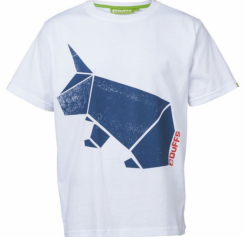 Duffs Junior Block Bunny T-Shirt White