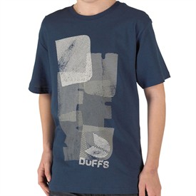 Duffs Junior Overlay T-Shirt Navy