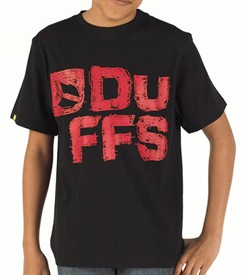 Duffs Junior Sketchy Stacked T-Shirt Black