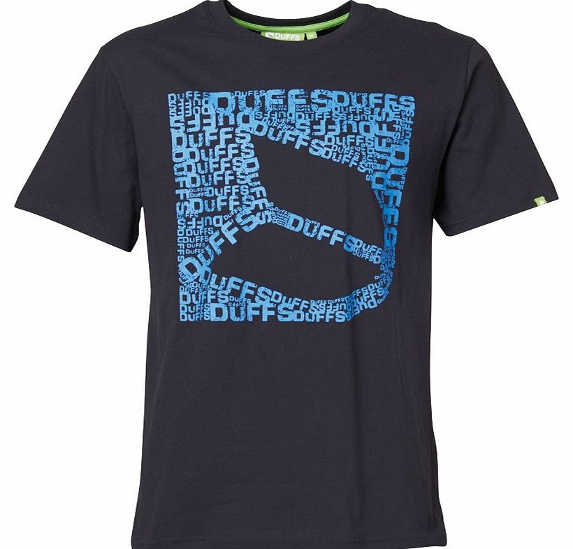 Duffs Mens D2 Stamp T-Shirt Black