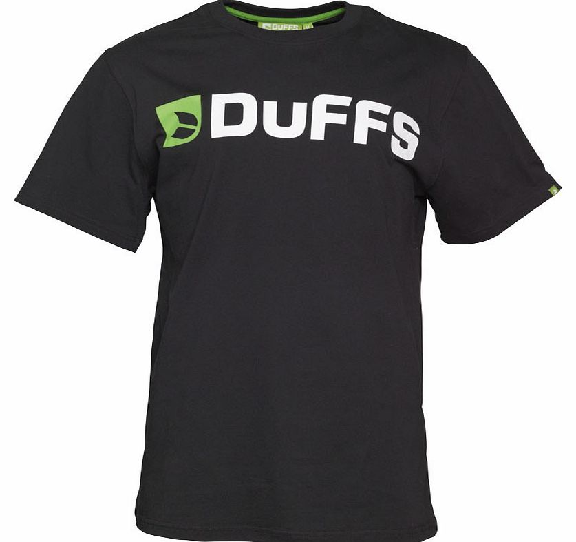 Duffs Mens Horizontal T-Shirt Black