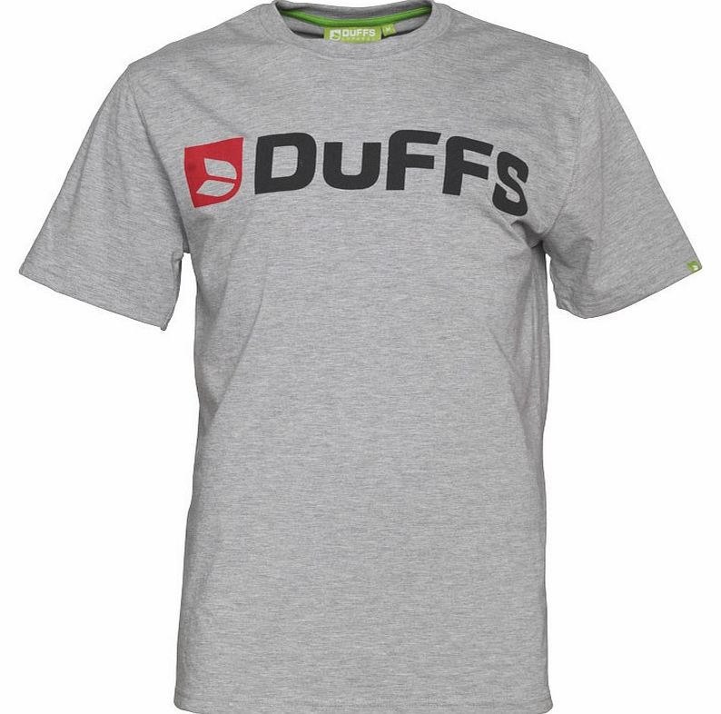 Duffs Mens Horizontal T-Shirt Grey Marl