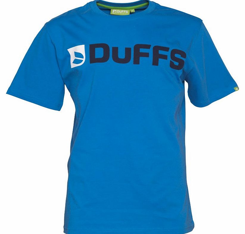 Duffs Mens Horizontal T-Shirt Lake Blue