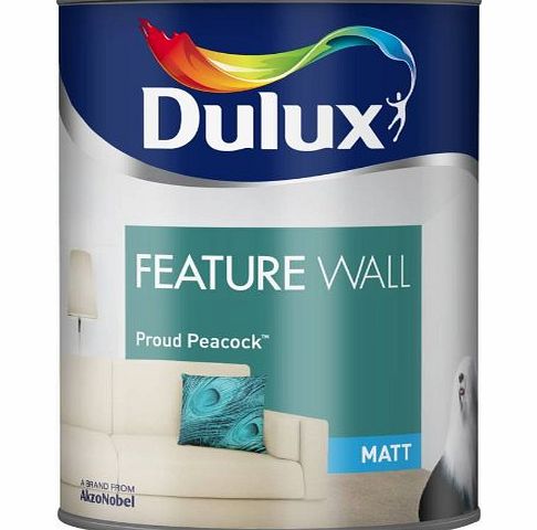 Dulux Matt Feature Wall Proud Peacock - 1.25L,
