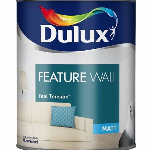 Dulux Matt Feature Wall Teal Tension - 1.25L,