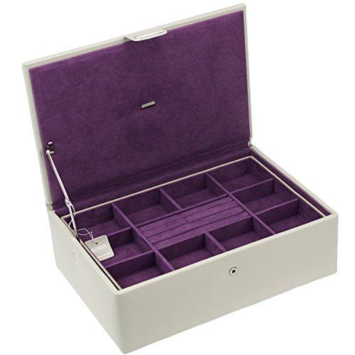 Dulwich Oslo Stone Leather Contemporary Jewellery box