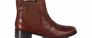 Finn tan leather ankle boots
