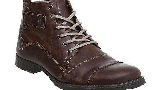 Simon Leather Lace Up Boots