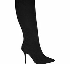 Dune Swankey black suede stiletto boots