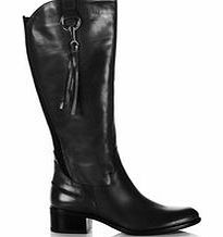Dune Tipton black leather riding boots