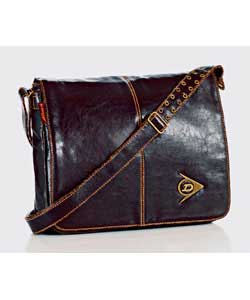 dunlop Leather Look Messenger Bag