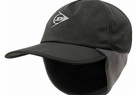 Dunlop Mens Golf Winter Cap Headwear Clothing Accessory Ear Flap Neck Warm Hat Black Adult