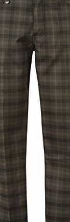 Dunlop Pro Check Golf Trousers Mens Charcoal 34W S