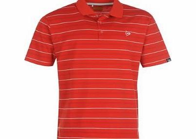 Dunlop Stripe Polo Shirt Mens Red Extra Lge