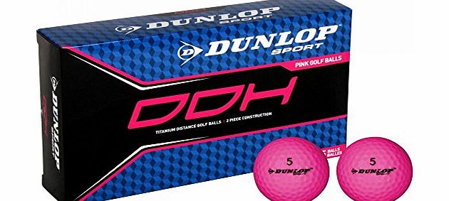 Dunlop Unisex DDH Ti 15 Pack Golf Balls Pink One Size