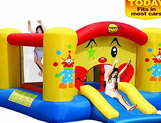 Clown Bouncy Castle with Slide and Basketball Hoop