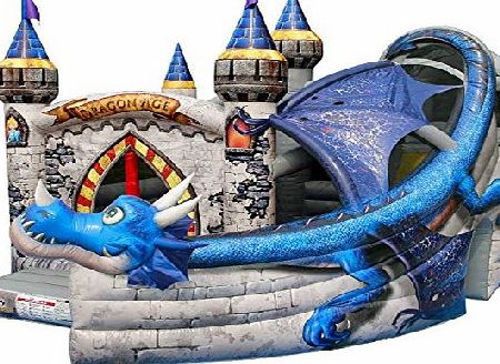 Duplay Kids Bouncy Castle with Dragon Age Slide - Commercial Bouncy Castle 1031